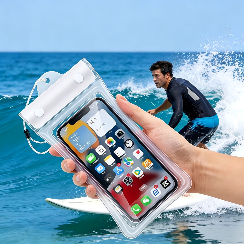 1 Piece Upgraded Floating Pouch, 4-Layer Leakproof Design, Transparent Pouch with Lanyard, Great for Beach, Swimming, River Drifting, Outdoor Water Games and Daily Storage & Use