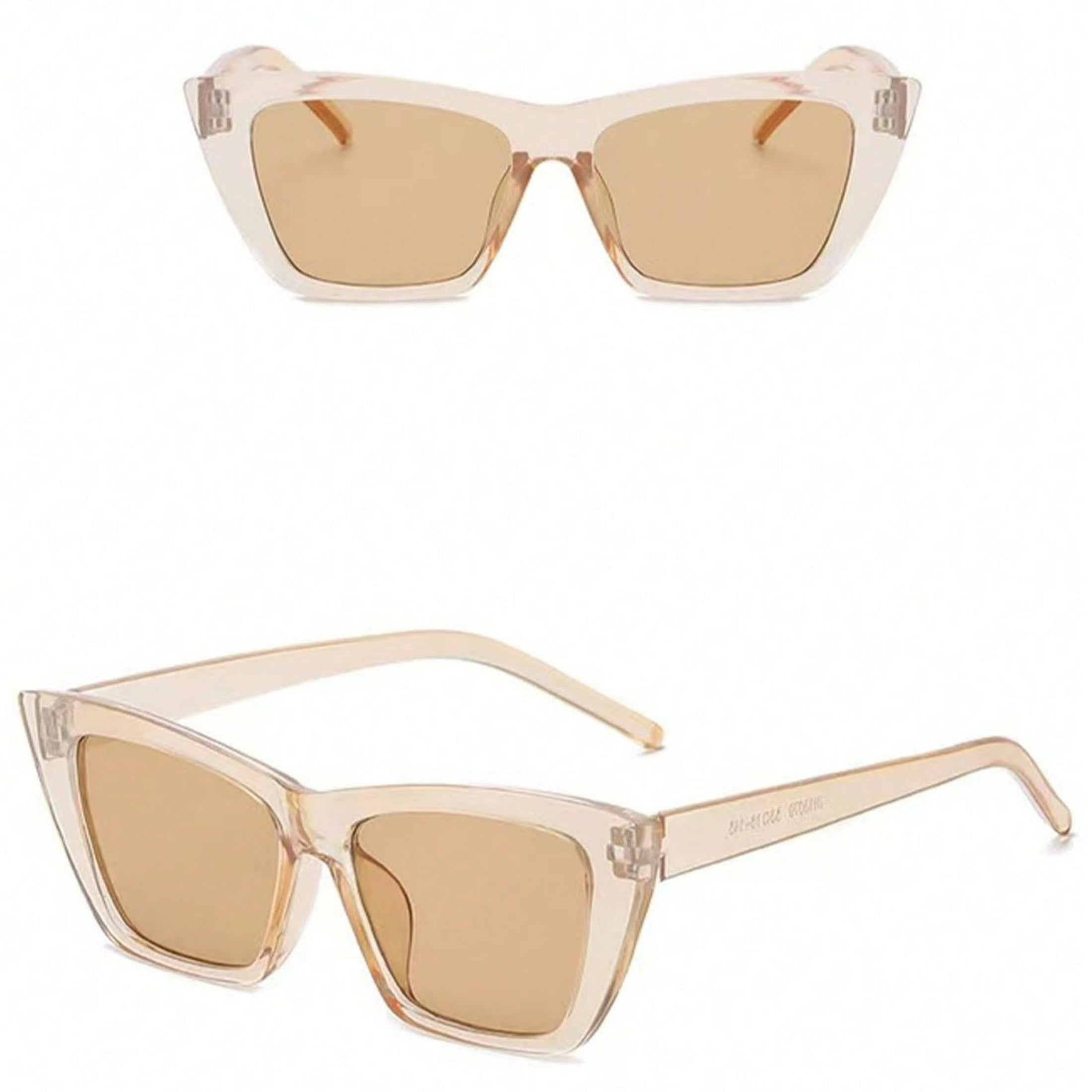 1 Pair Women’s Oversized Black Cat Eye Sunglasses – Vintage Tea Gradient Transparent Lenses with Reliable UV Protection, Timeless Stylish Eyewear Perfect for Daily Wear & Special Occasions