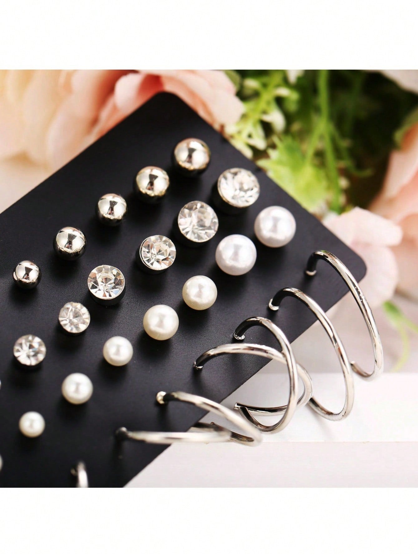 20 Pairs Gold Tone Stud And Hoop Earrings Set For Women, Assorted Sizes And Styles Including Ball Studs, Cubic Zirconia Earrings, Faux Pearl Studs, And Classic Hoop Earrings, Versatile Jewelry Collection For Everyday Wear, Parties, Weddings, And Special O