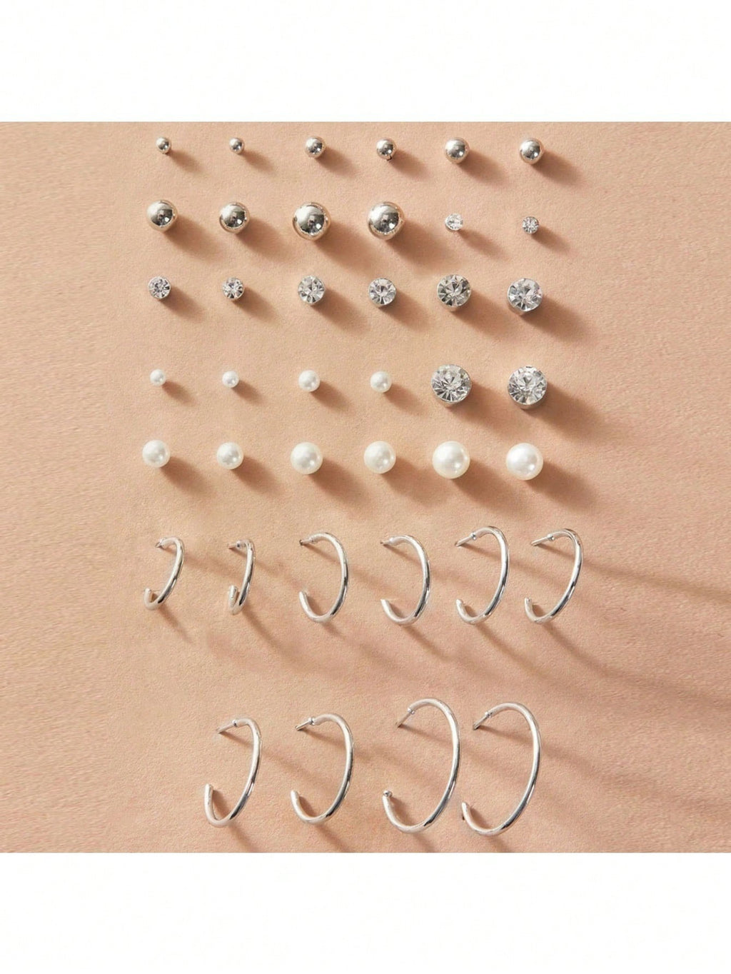 20 Pairs Gold Tone Stud And Hoop Earrings Set For Women, Assorted Sizes And Styles Including Ball Studs, Cubic Zirconia Earrings, Faux Pearl Studs, And Classic Hoop Earrings, Versatile Jewelry Collection For Everyday Wear, Parties, Weddings, And Special O