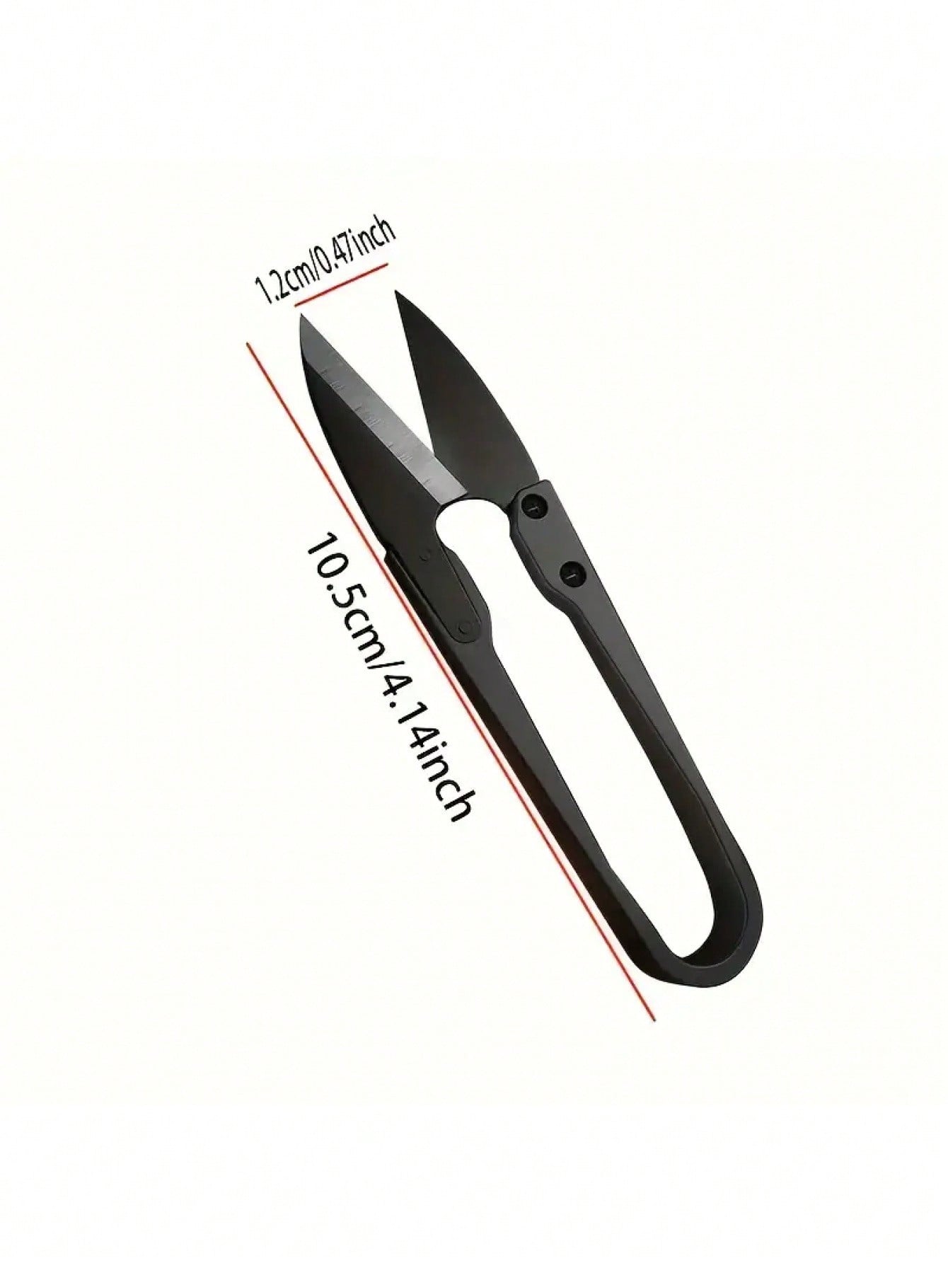 1pc High-Quality Black Carbon Steel Small Scissors, U-Shaped Spring Yarn Cutters, Thread Cutters For Sewing, Household Needle And Thread Tools, Mini Garden Pruners For Bud And Leaf Trimming, Perfect For DIY, Crafting, And Plant Care