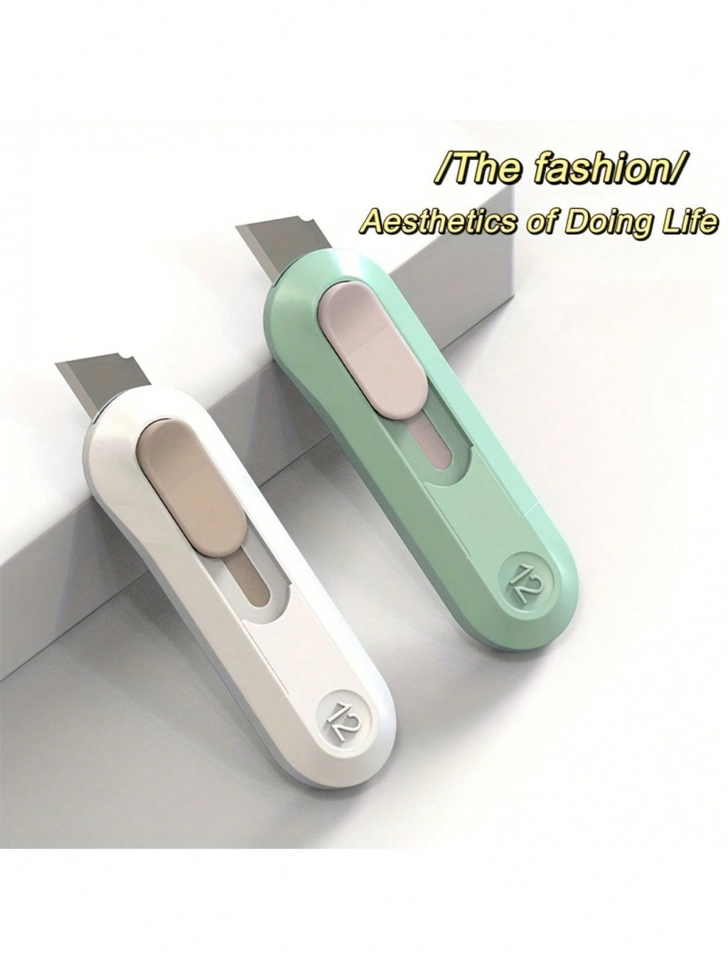 1pc e Mini Art Knife With SK5 Blade: Offers Precision Cutting For Crafting, Scrapbooking, DIY Projects, And Delicate Paper Cutting, Features Automatic Rebound For Safety And Front-End Self-Locking For Stability, Compact And Lightweight For Easy Ca