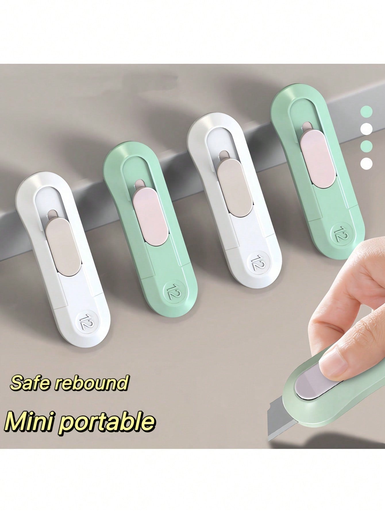 1pc e Mini Art Knife With SK5 Blade: Offers Precision Cutting For Crafting, Scrapbooking, DIY Projects, And Delicate Paper Cutting, Features Automatic Rebound For Safety And Front-End Self-Locking For Stability, Compact And Lightweight For Easy Ca