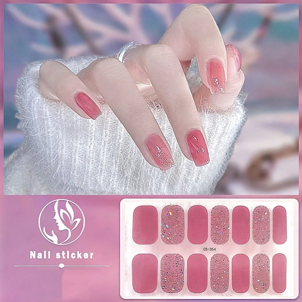 Sophisticated Dark Gradient French Tip Nail Stickers – Self-Adhesive Full Cover Nail Decals For Ombre Effect – Quick Application, Chip-Resistant, Durable Wear – Perfect For Busy Individuals, DIY Manicures, Nail Art Lovers, And Adding Glam To Any Outfit Fo