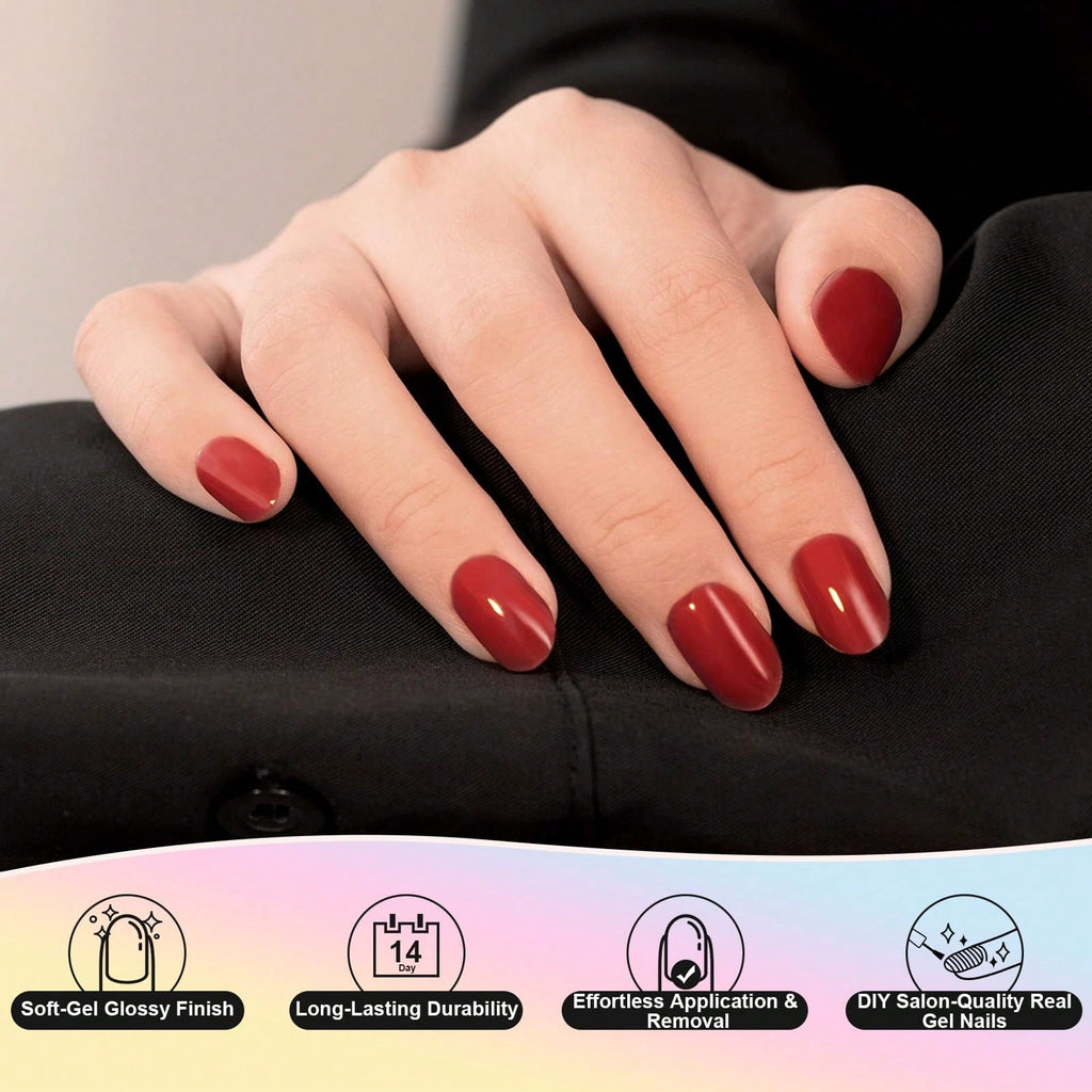 Sophisticated Dark Gradient French Tip Nail Stickers – Self-Adhesive Full Cover Nail Decals For Ombre Effect – Quick Application, Chip-Resistant, Durable Wear – Perfect For Busy Individuals, DIY Manicures, Nail Art Lovers, And Adding Glam To Any Outfit Fo