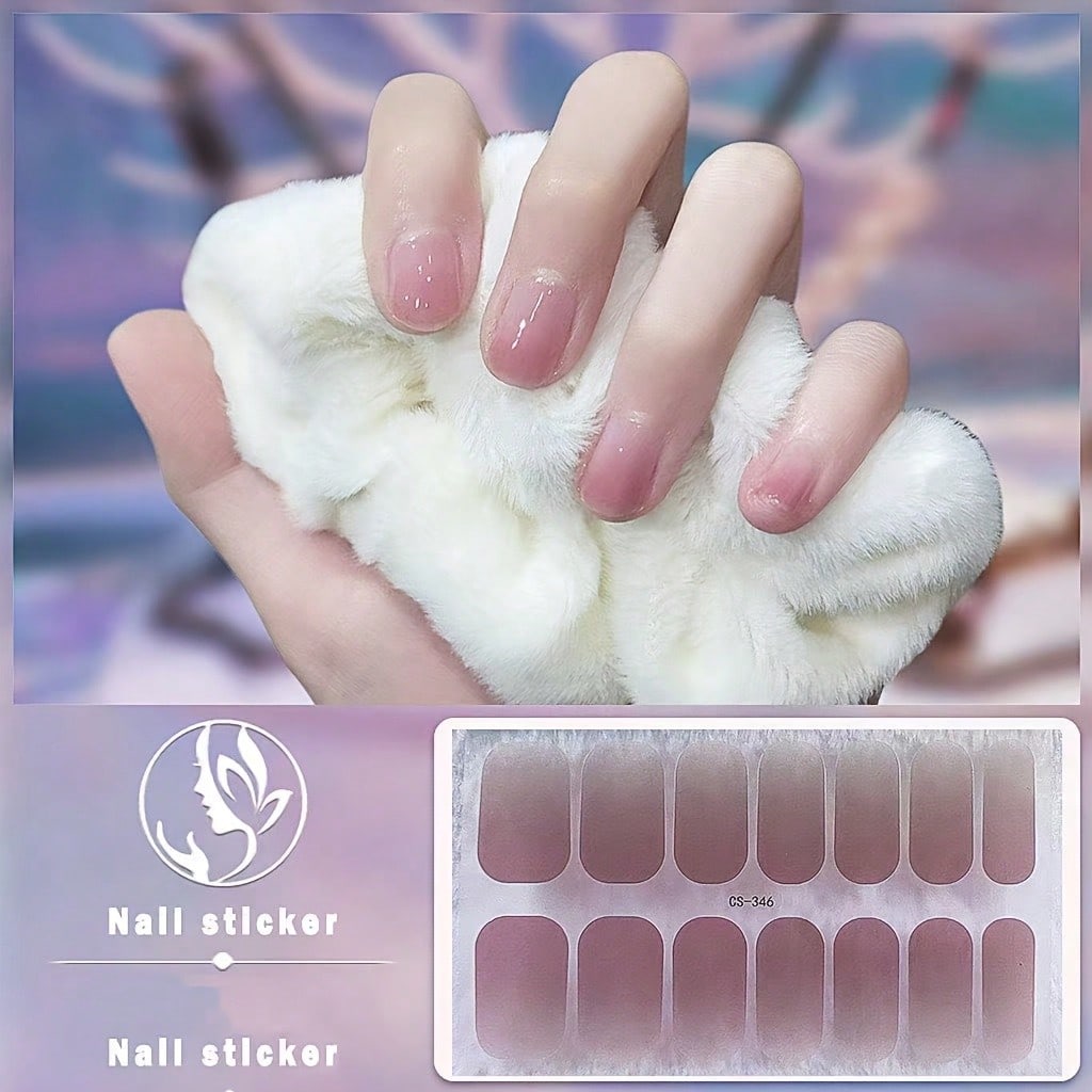 Sophisticated Dark Gradient French Tip Nail Stickers – Self-Adhesive Full Cover Nail Decals For Ombre Effect – Quick Application, Chip-Resistant, Durable Wear – Perfect For Busy Individuals, DIY Manicures, Nail Art Lovers, And Adding Glam To Any Outfit Fo