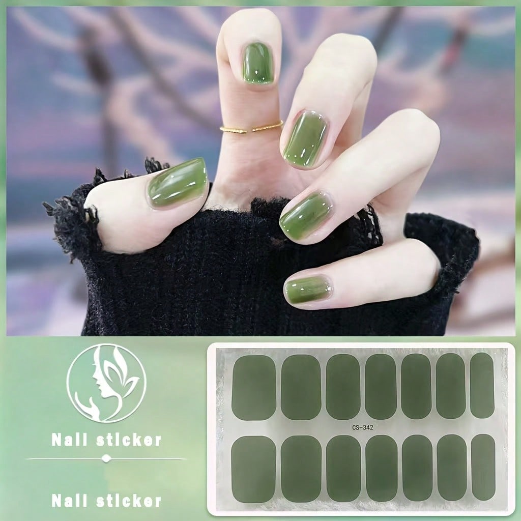 Sophisticated Dark Gradient French Tip Nail Stickers – Self-Adhesive Full Cover Nail Decals For Ombre Effect – Quick Application, Chip-Resistant, Durable Wear – Perfect For Busy Individuals, DIY Manicures, Nail Art Lovers, And Adding Glam To Any Outfit Fo