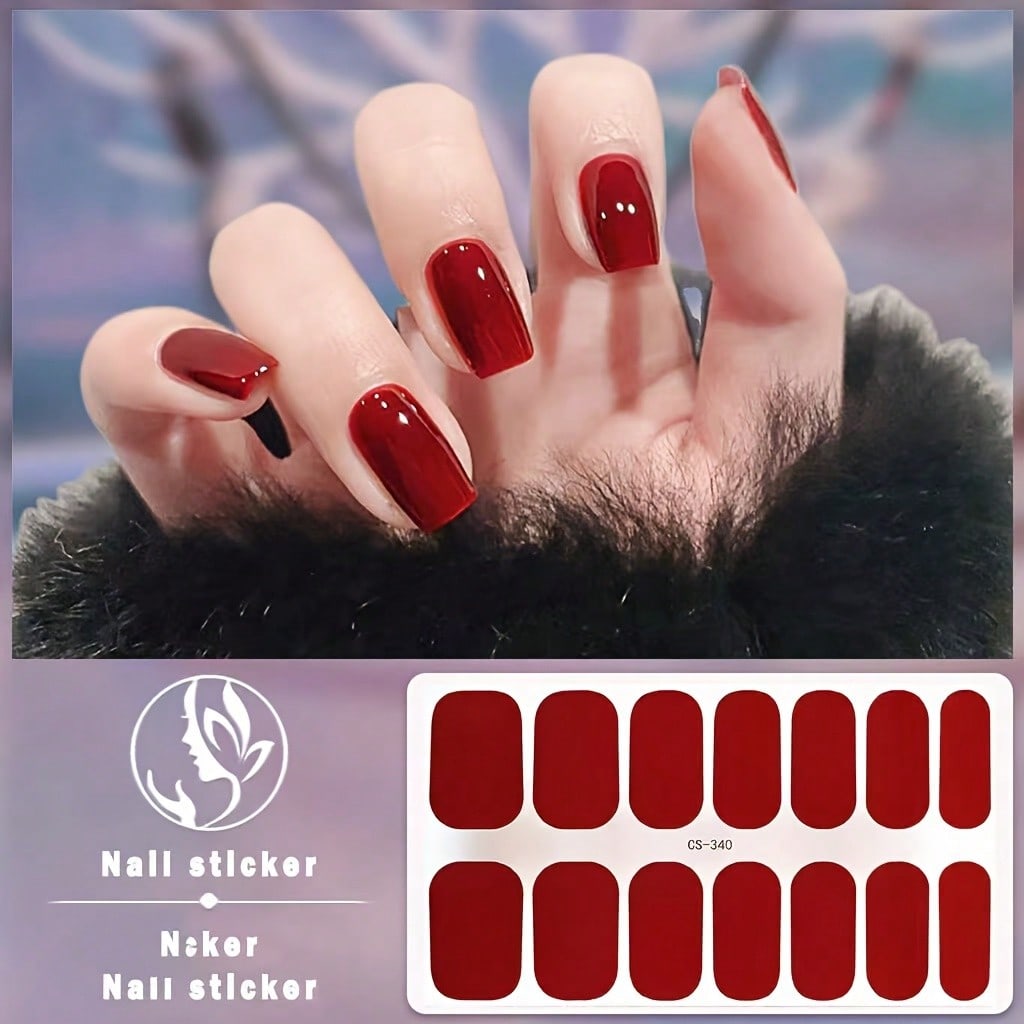 Sophisticated Dark Gradient French Tip Nail Stickers – Self-Adhesive Full Cover Nail Decals For Ombre Effect – Quick Application, Chip-Resistant, Durable Wear – Perfect For Busy Individuals, DIY Manicures, Nail Art Lovers, And Adding Glam To Any Outfit Fo