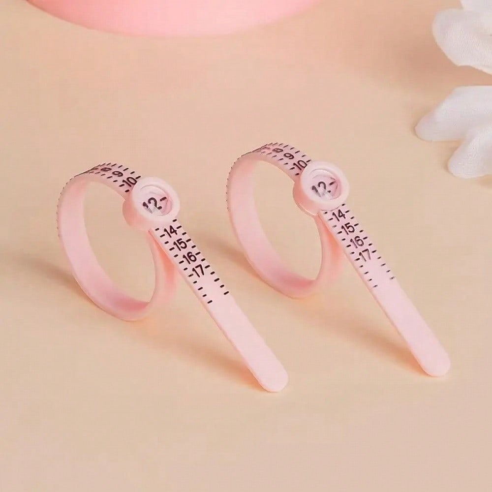 Adjustable Ring Sizer Measuring Tool For Accurate Finger Size – Reusable Pink Band For Men & Women, Ensuring A Perfect Fit Every Time – Essential For Confident Online Jewelry Shopping, Engagement Rings, Wedding Bands & Thoughtful Gift Giving – Easy-To-Use