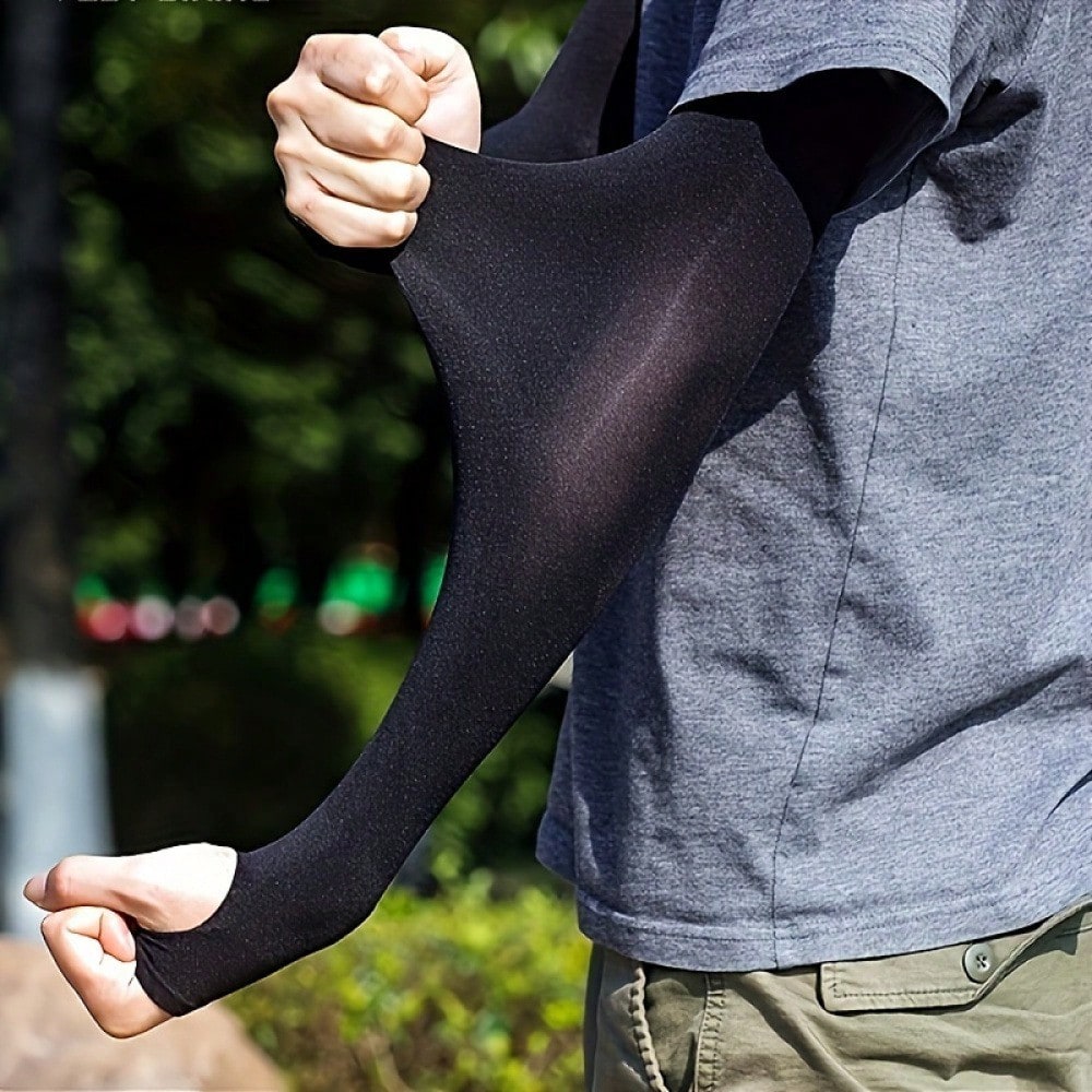 Cooling Seamless Arm Sleeves For Ultimate Comfort – Ice Silk Breathable Sun Protection For Outdoor Sports, Driving, Cycling, Golfing, Fishing & Daily Wear – Quick-Drying & Lightweight Hand Socks For Men & Women's Summer Activities – Ideal For Hiking, Runn