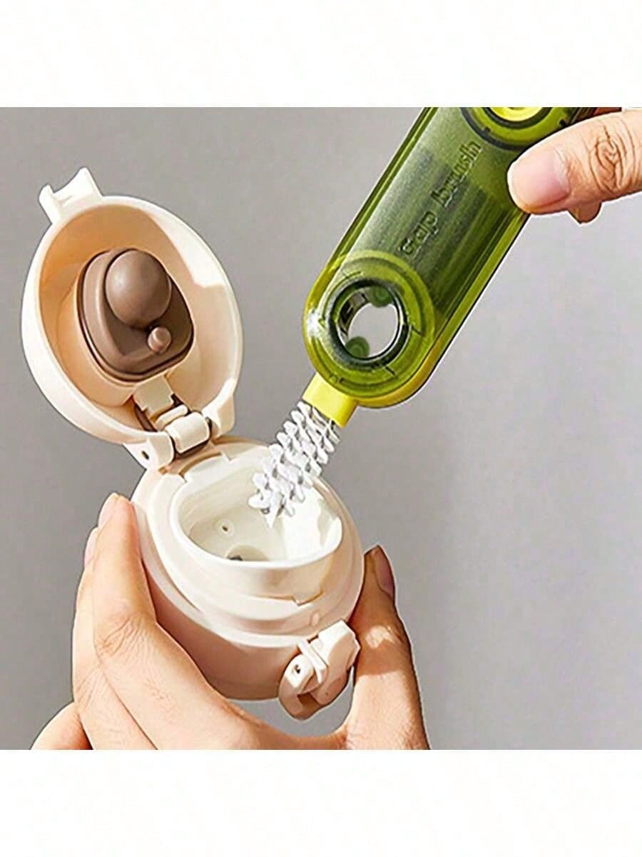 3-In-1 Multifunctional Cup Bottle Cleaning Brush – Mini Lid Cleaner With Grooves And Gaps For Easy Cleaning, Perfect For Kitchens And Bathrooms, Versatile Brush For Cleaning Bottles, Cups, Lids, And Other Household Items, Compact And Efficient Design For