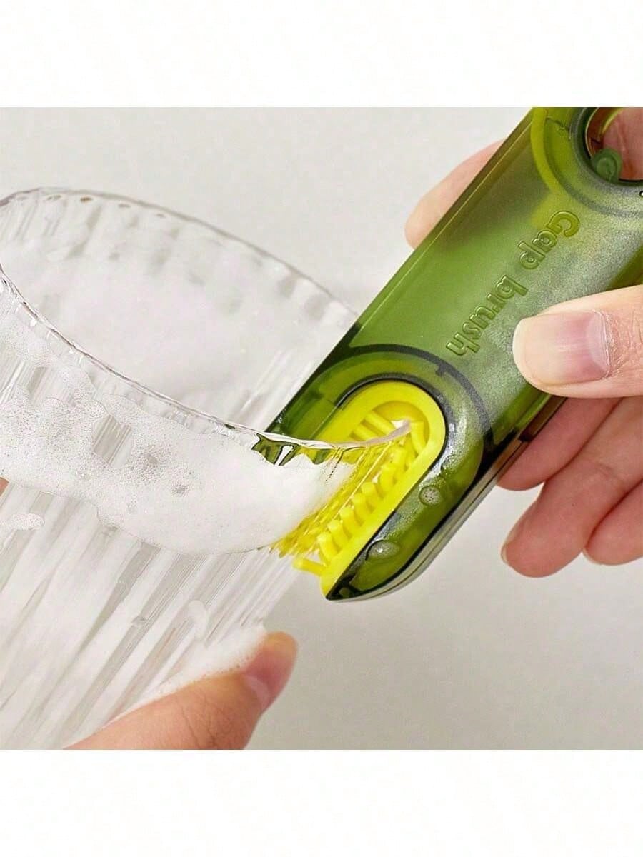 3-In-1 Multifunctional Cup Bottle Cleaning Brush – Mini Lid Cleaner With Grooves And Gaps For Easy Cleaning, Perfect For Kitchens And Bathrooms, Versatile Brush For Cleaning Bottles, Cups, Lids, And Other Household Items, Compact And Efficient Design For