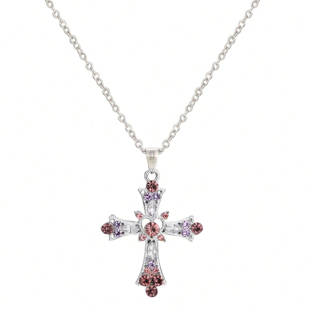 Sweet Style Cross Pendant Fashion Retro Gothic Style Necklace Jewelry