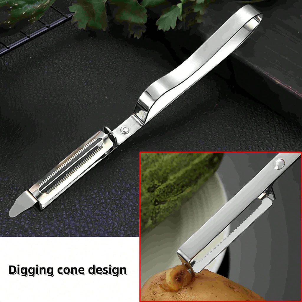 Stainless Steel Peeling Knife Three-Piece Set Fruit Carrot Grater Kitchen Potato Peeler Multifunctional Melon Grater