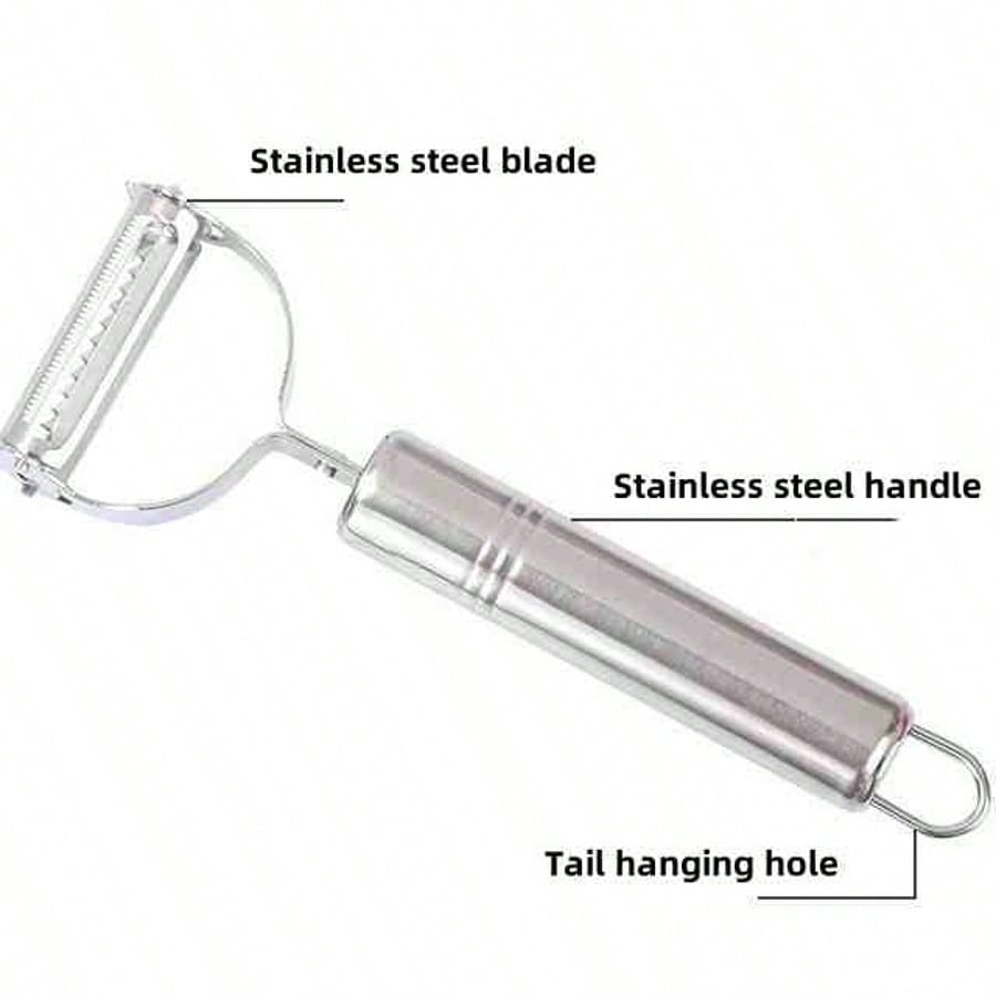Stainless Steel Peeling Knife Three-Piece Set Fruit Carrot Grater Kitchen Potato Peeler Multifunctional Melon Grater