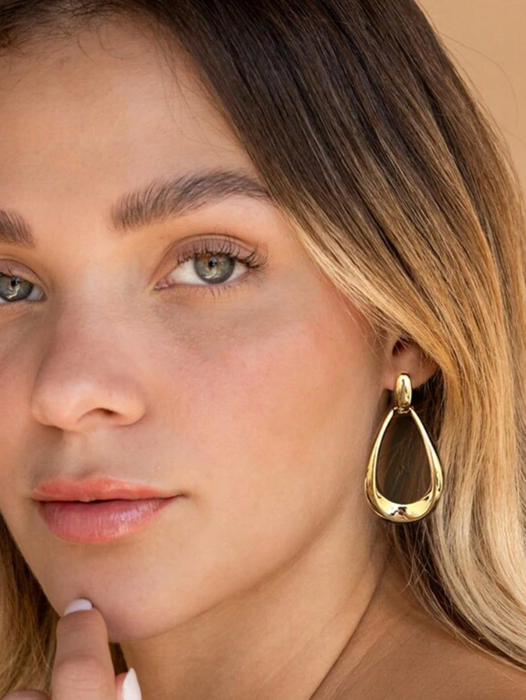 1 Pair Of Oval Drop Earrings Women's Fashion Water Drop Statement Drop Earrings Teardrop Geometric Earrings Suitable For Many Occasions Birthday Party Jewelry Gifts Women's Jewelry