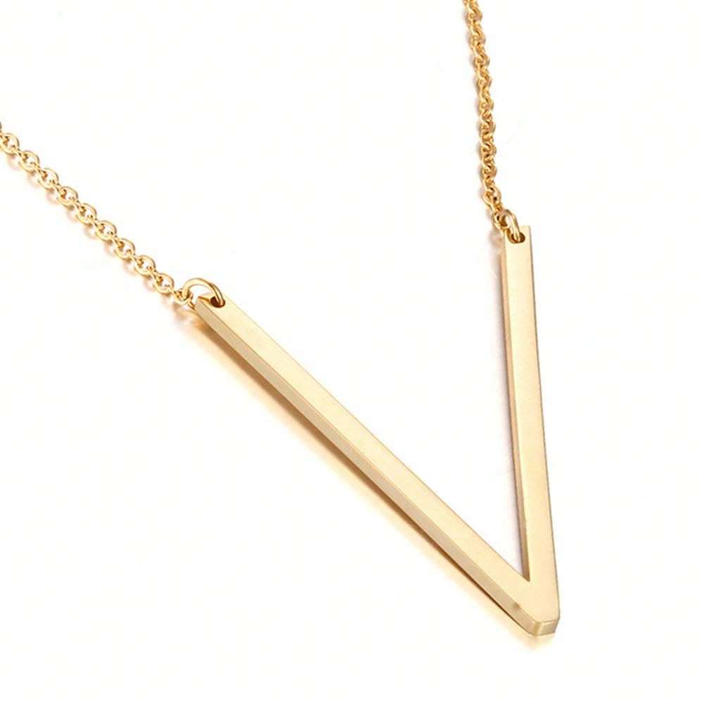 1 Gold V-Shaped Necklace, Exquisite And Fashionable, Suitable For Commuting To Work, Shopping, Giving Gifts To Girlfriends, Family, Birthdays, And Anniversary Gifts