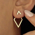 A Pair Of Metal Geometric Earrings, Elegant And Versatile, Suitable For All Occasions, Commuting To Work, Shopping, Giving Gifts, Birthdays And Anniversaries