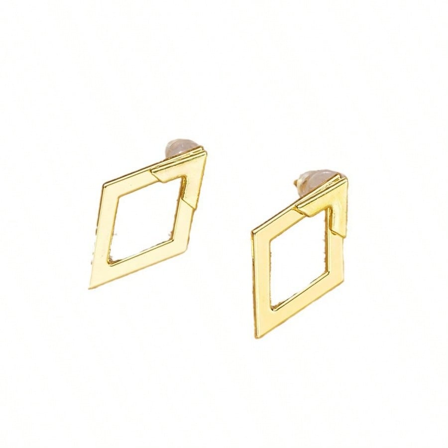 A Pair Of Metal Geometric Earrings, Elegant And Versatile, Suitable For All Occasions, Commuting To Work, Shopping, Giving Gifts, Birthdays And Anniversaries