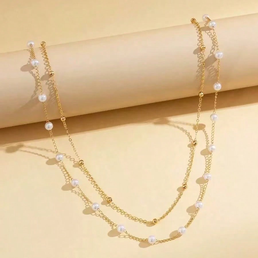 Two Fashionable New Round Bead Chain Stacked Sexy Women's Belts, Multifunctional Waist Accessories, Ideal Small Gifts For Girlfriends In Summer, Suitable For Seaside Vacations, Beach Vacations, Women's Bikini Chains, Women's Jewelry