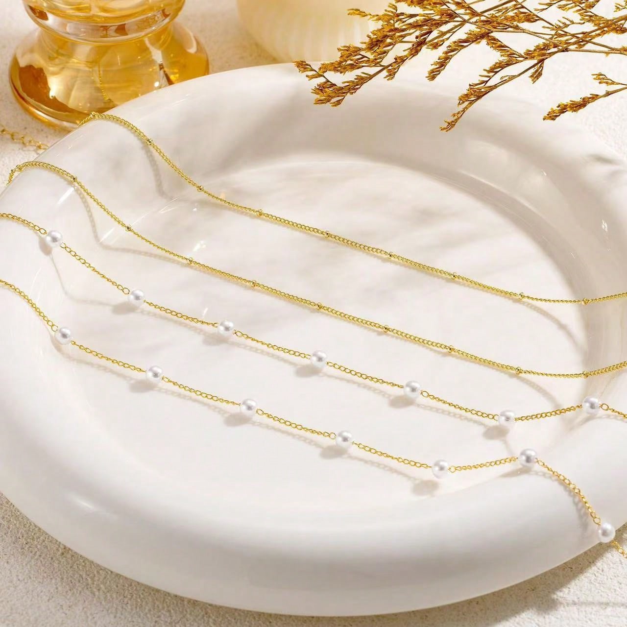 Two Fashionable New Round Bead Chain Stacked Sexy Women's Belts, Multifunctional Waist Accessories, Ideal Small Gifts For Girlfriends In Summer, Suitable For Seaside Vacations, Beach Vacations, Women's Bikini Chains, Women's Jewelry