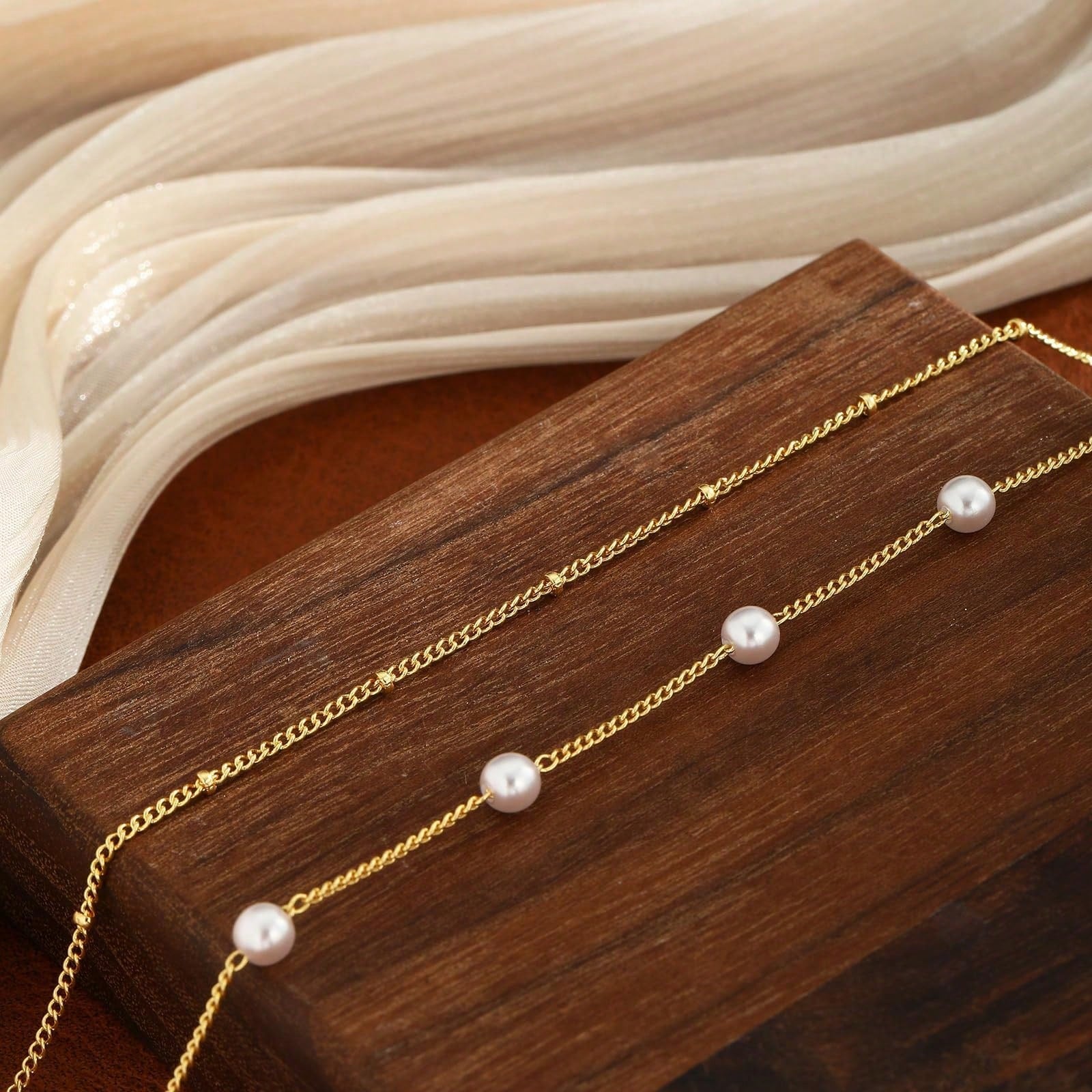 Two Fashionable New Round Bead Chain Stacked Sexy Women's Belts, Multifunctional Waist Accessories, Ideal Small Gifts For Girlfriends In Summer, Suitable For Seaside Vacations, Beach Vacations, Women's Bikini Chains, Women's Jewelry