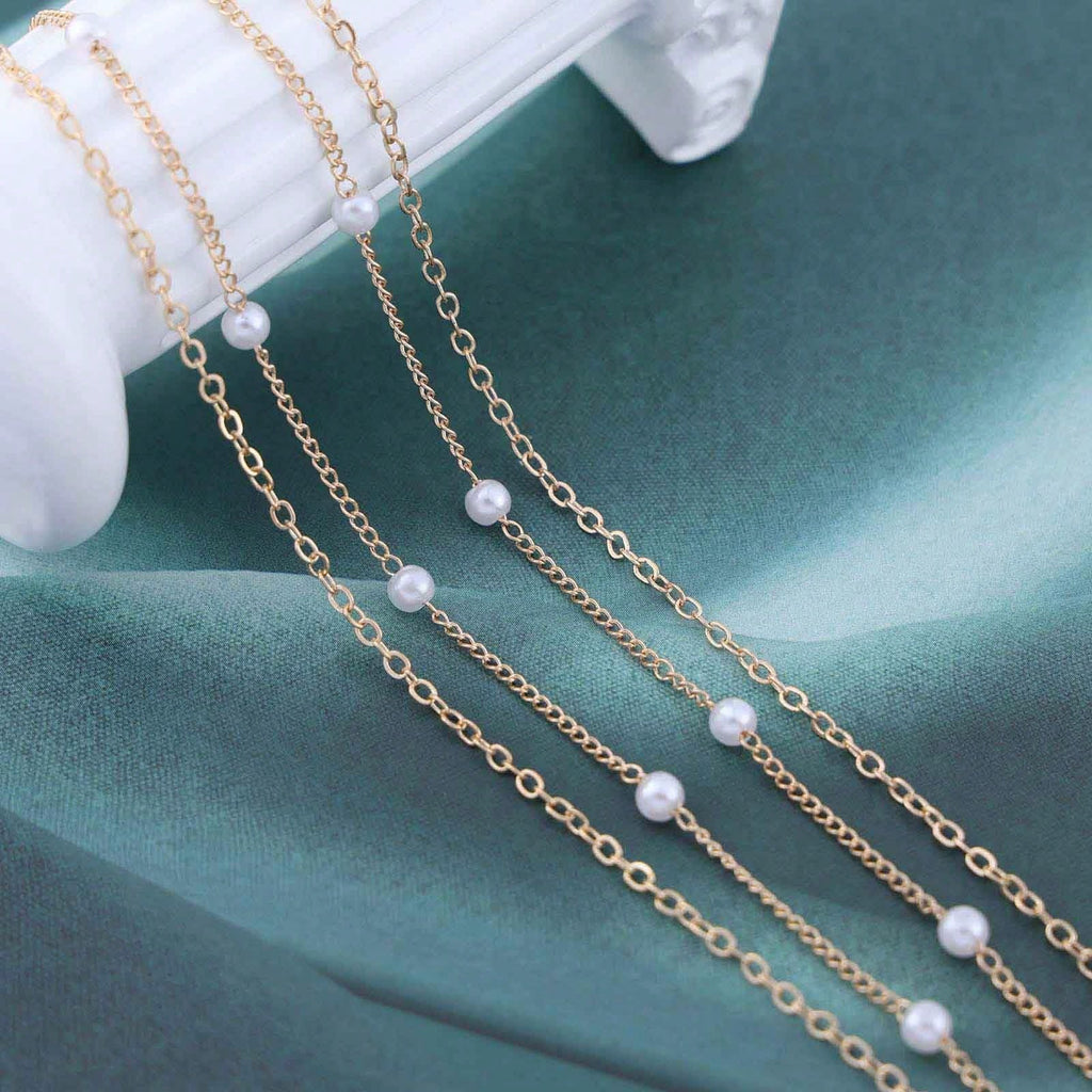 1 Piece Of Elegant Pearl Necklace Gold-Plated Double-Layer Imitation Pearl Necklace With Camellia Pendant | Minimalist And Elegant Clavicle Necklace, Suitable For Women To Wear, A Versatile Daily Jewelry Gift