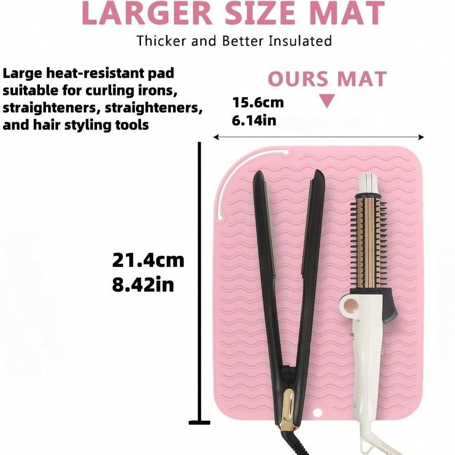 1pcs Silicone Hair Curling Pad Set, Multifunctional Iron Heat Resistant Pad Curling Plate For Hair Straighteners, Curling Irons And Hair Styling Tools