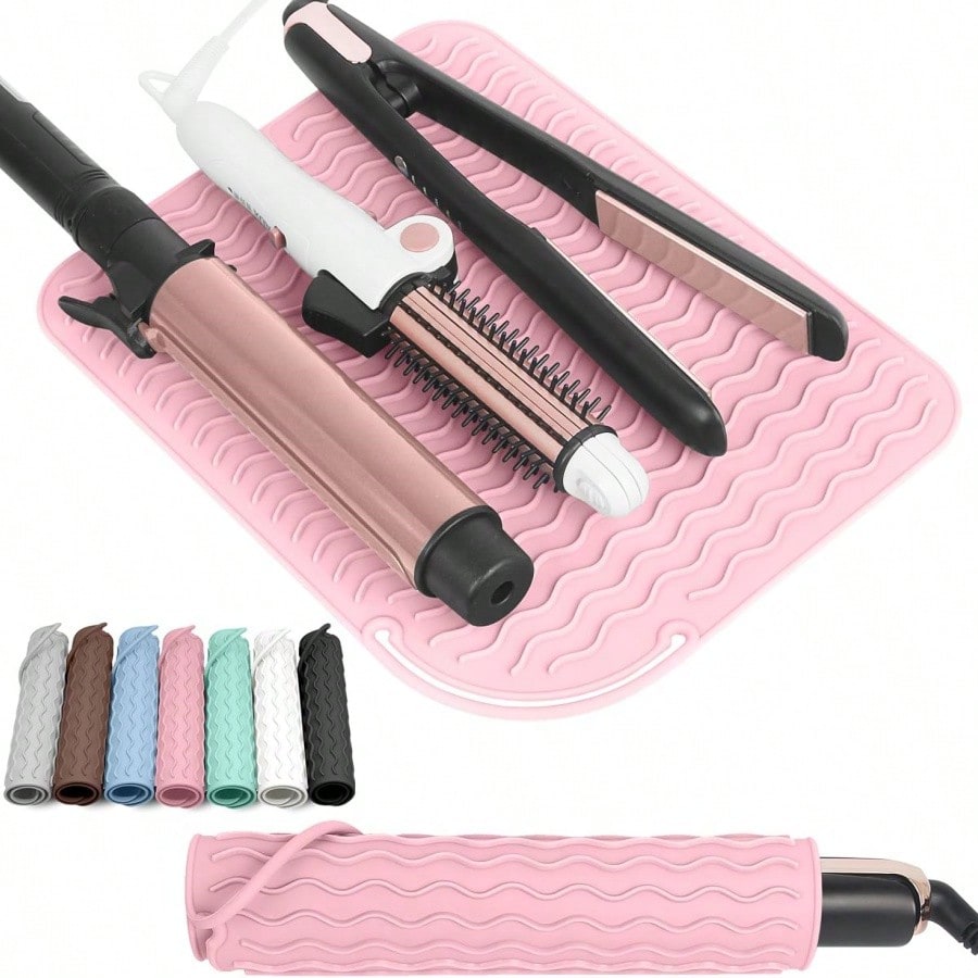 1pcs Silicone Hair Curling Pad Set, Multifunctional Iron Heat Resistant Pad Curling Plate For Hair Straighteners, Curling Irons And Hair Styling Tools