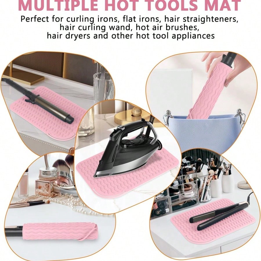 1pcs Silicone Hair Curling Pad Set, Multifunctional Iron Heat Resistant Pad Curling Plate For Hair Straighteners, Curling Irons And Hair Styling Tools