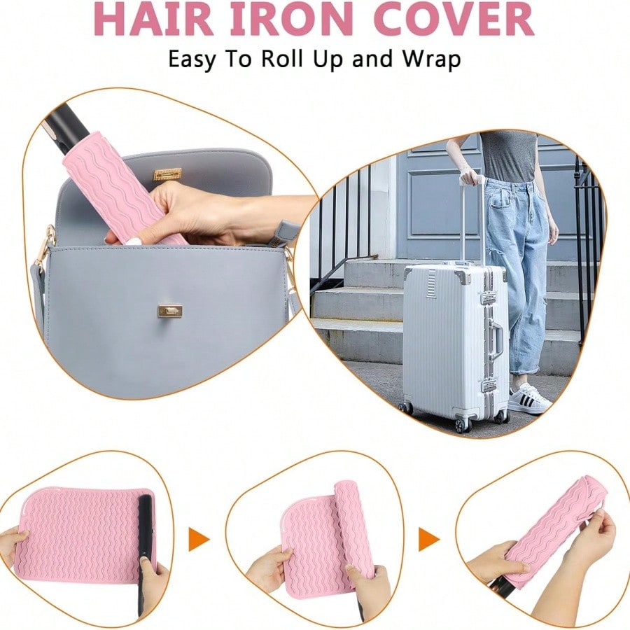 1pcs Silicone Hair Curling Pad Set, Multifunctional Iron Heat Resistant Pad Curling Plate For Hair Straighteners, Curling Irons And Hair Styling Tools