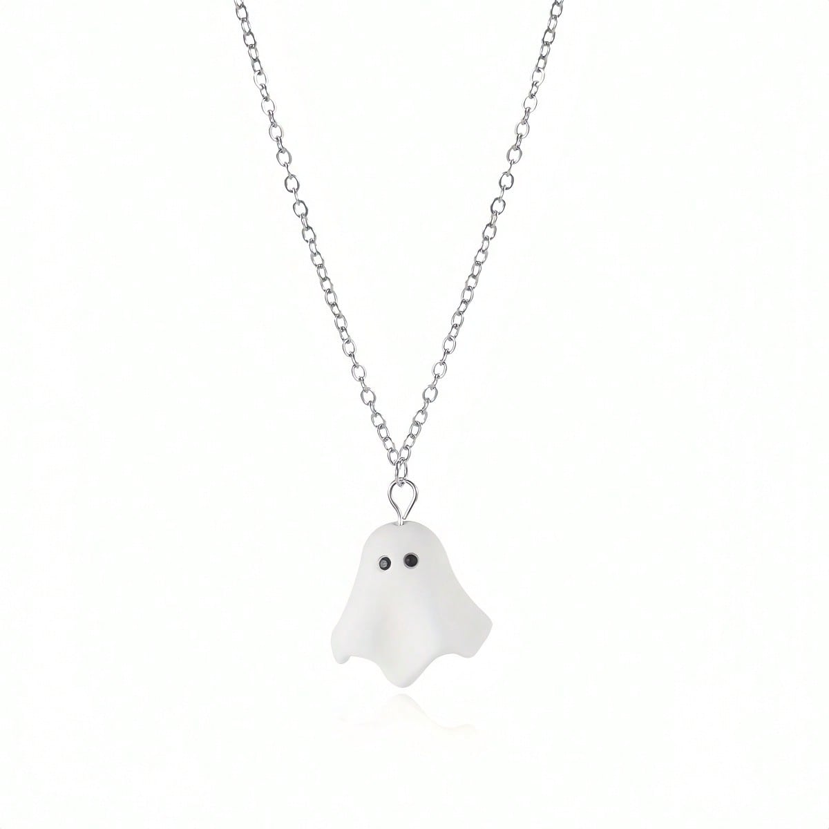 1 Piece Of Women's Necklace - With Cute Cartoon Ghost Pendant, Cute Gothic Jewelry, Suitable For Daily Halloween/Valentine's Day Gifts - For Her Birthday/Anniversary Gifts - Necklace Without Power Supply, Pendant Necklace, Playful Accessories, Whimsical D