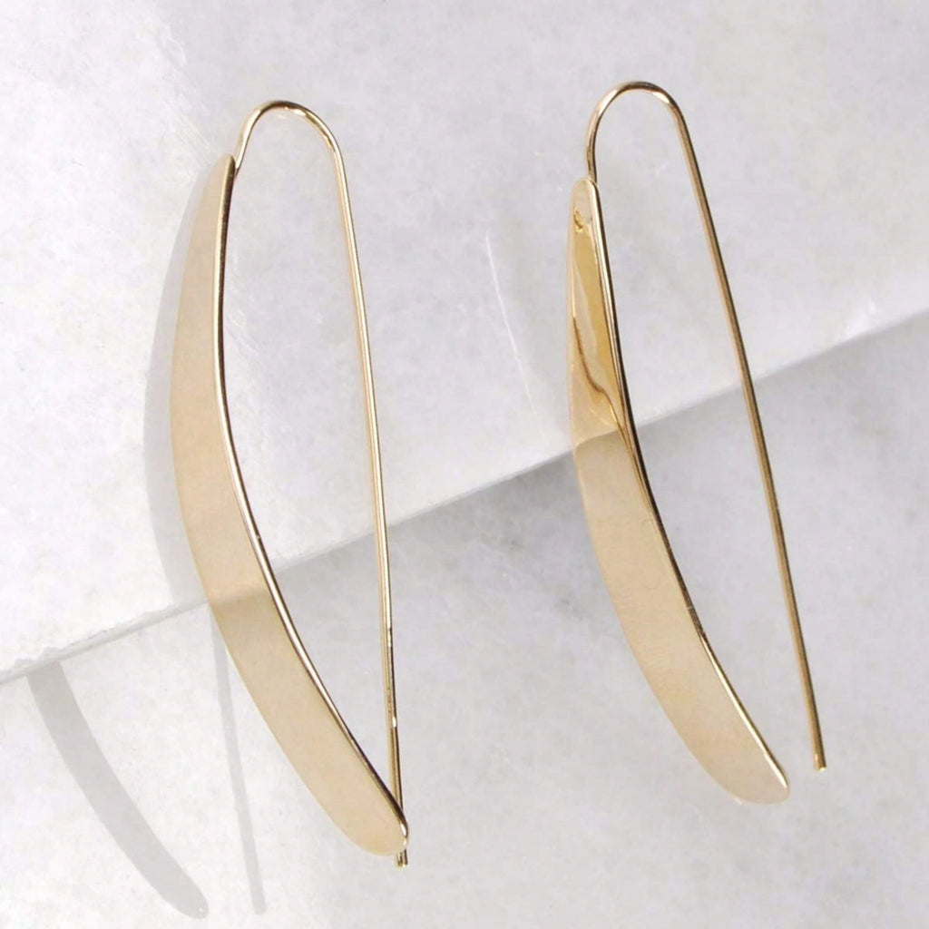 1 Pair Of Gold Minimalist And Luxurious Geometric Ear Hook Earrings, Simple Yet Not Simple, The Finishing Touch Of Graduation Party Dresses For Women's Jewelry