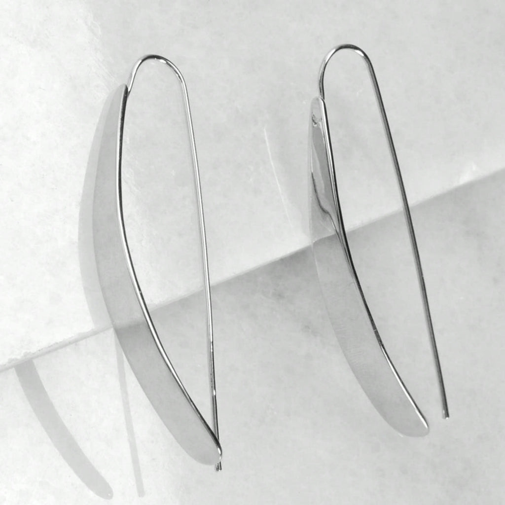 1 Pair Of Silver European And American Light Luxury Geometric Ear Hook Earrings, Women's Bohemian Style Jewelry, With A Bright Surface That Enhances The Temperament, Suitable For Pairing With Graduation Party Satin/Gauze Dresses As A Single Item, Suitable
