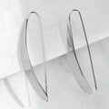 1 Pair Of Silver European And American Light Luxury Geometric Ear Hook Earrings, Women's Bohemian Style Jewelry, With A Bright Surface That Enhances The Temperament, Suitable For Pairing With Graduation Party Satin/Gauze Dresses As A Single Item, Suitable
