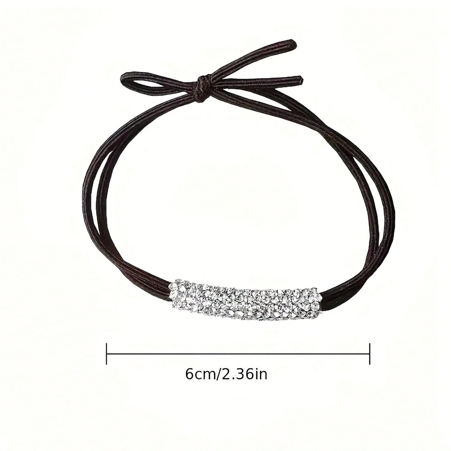 5-Piece Set Of Rhinestone Headband, Rhinestone Ponytail Fixed Elastic Headband, Ponytail Fixator For Women's Hair Accessories, Simple And Versatile, Suitable For Girls