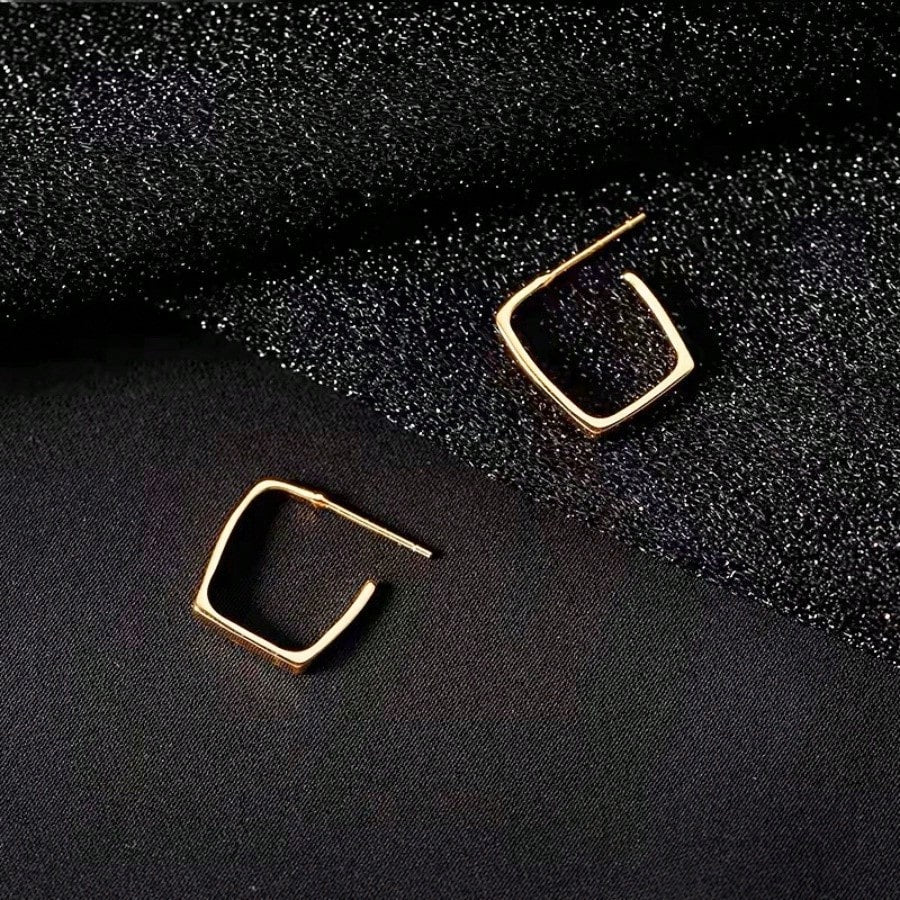 1 Pair Of New Geometric U-Shaped Earrings, Fashionable, Luxurious, Simple And Elegant Style, High-End Earrings, Suitable For Giving Gifts, Halloween, Christmas, Anniversaries