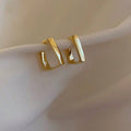 1 Pair Of New Geometric U-Shaped Earrings, Fashionable, Luxurious, Simple And Elegant Style, High-End Earrings, Suitable For Giving Gifts, Halloween, Christmas, Anniversaries