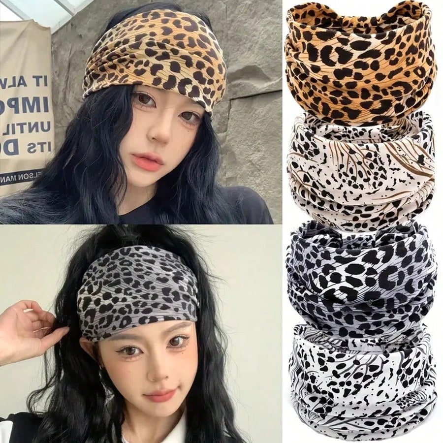 Women's Wide Headband, Bohemian Knotted Sc Large African-Style Hair,