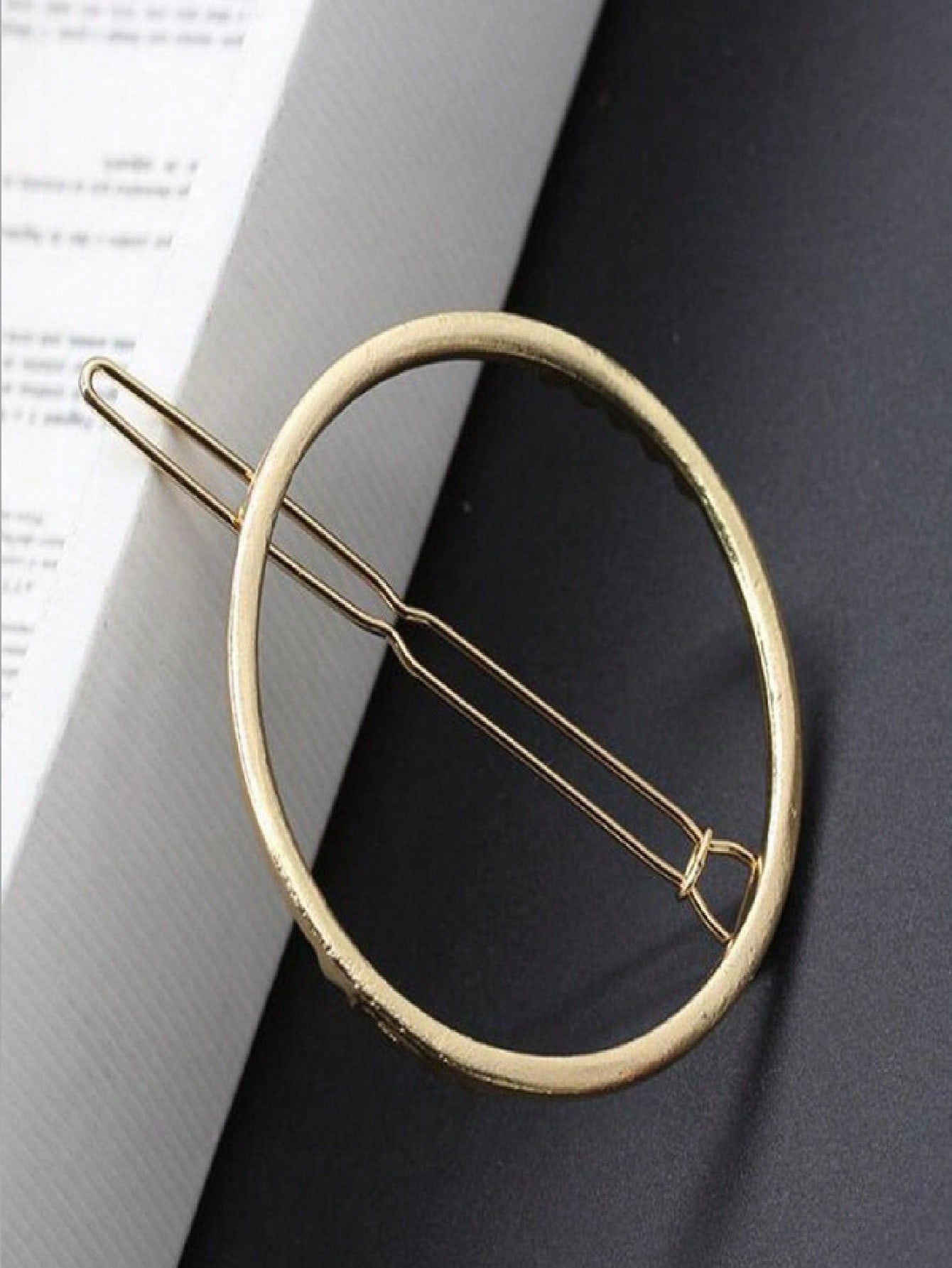Durable Gold Hair Clip - Elegant Round Design, Unisex For Casual & Formal Occasions, Secure Hold