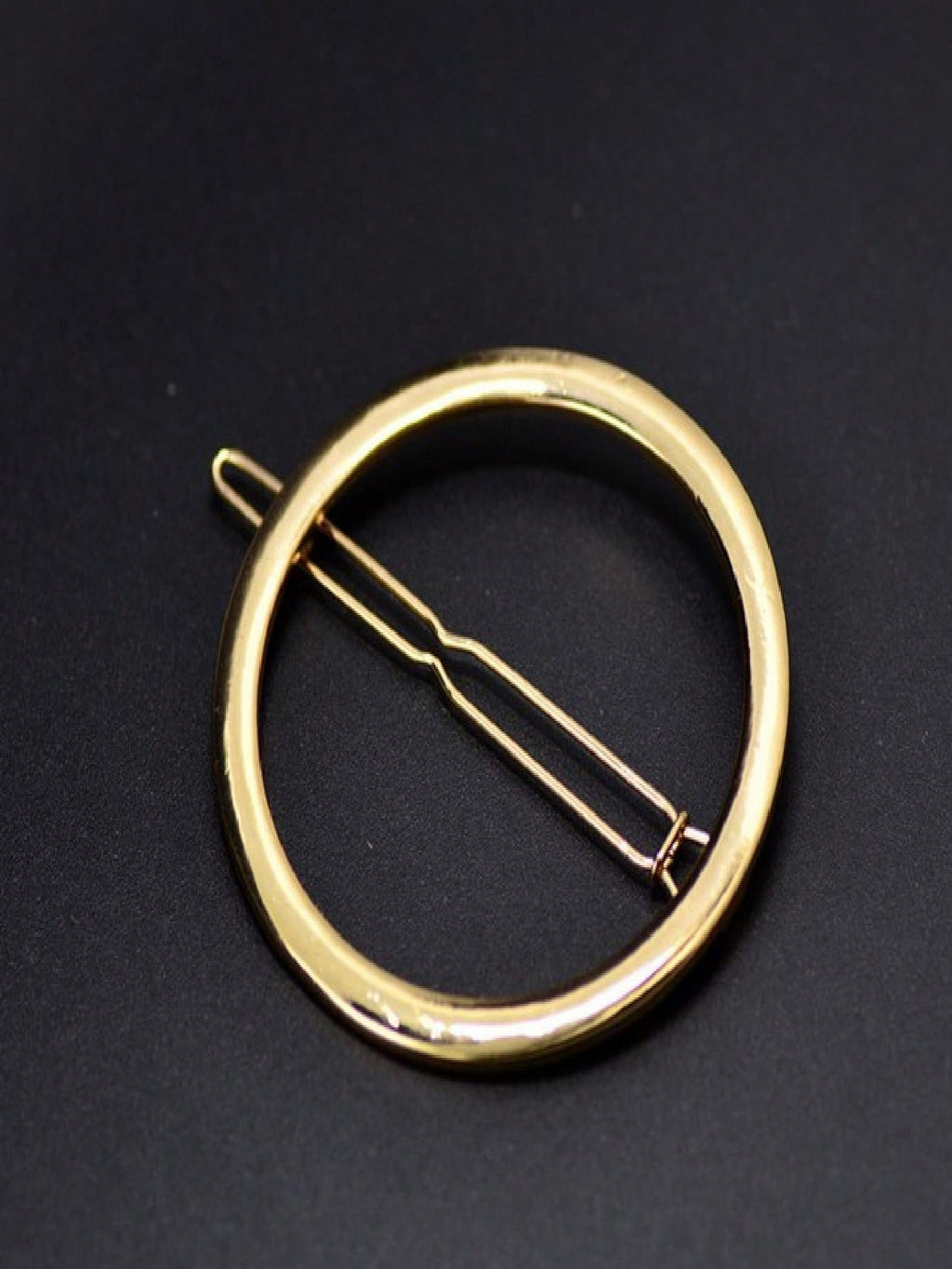 Durable Gold Hair Clip - Elegant Round Design, Unisex For Casual & Formal Occasions, Secure Hold