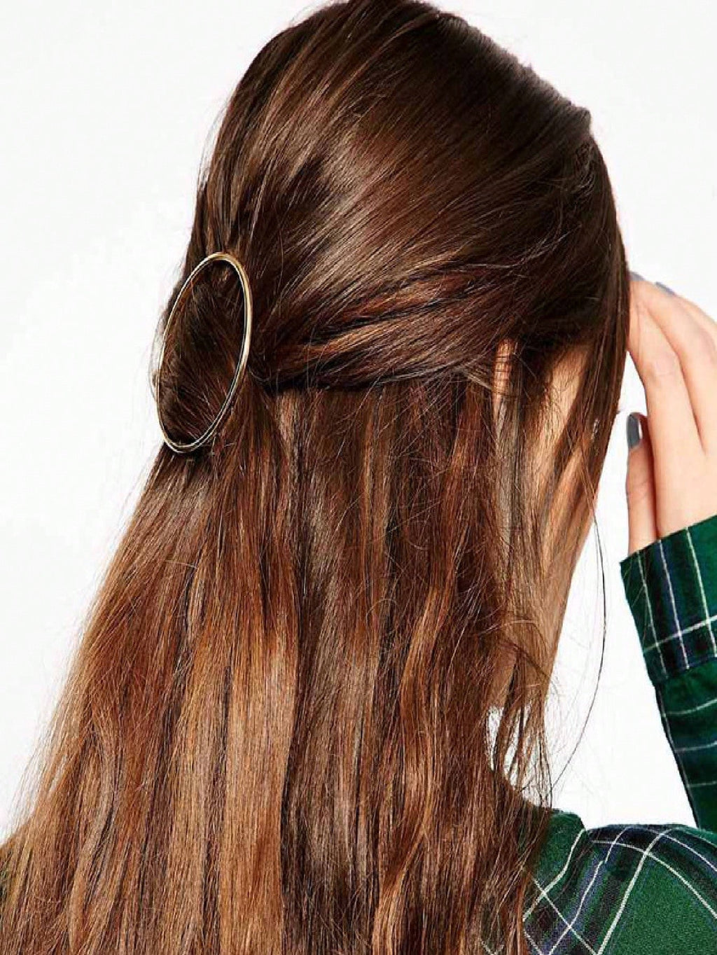 Durable Gold Hair Clip - Elegant Round Design, Unisex For Casual & Formal Occasions, Secure Hold