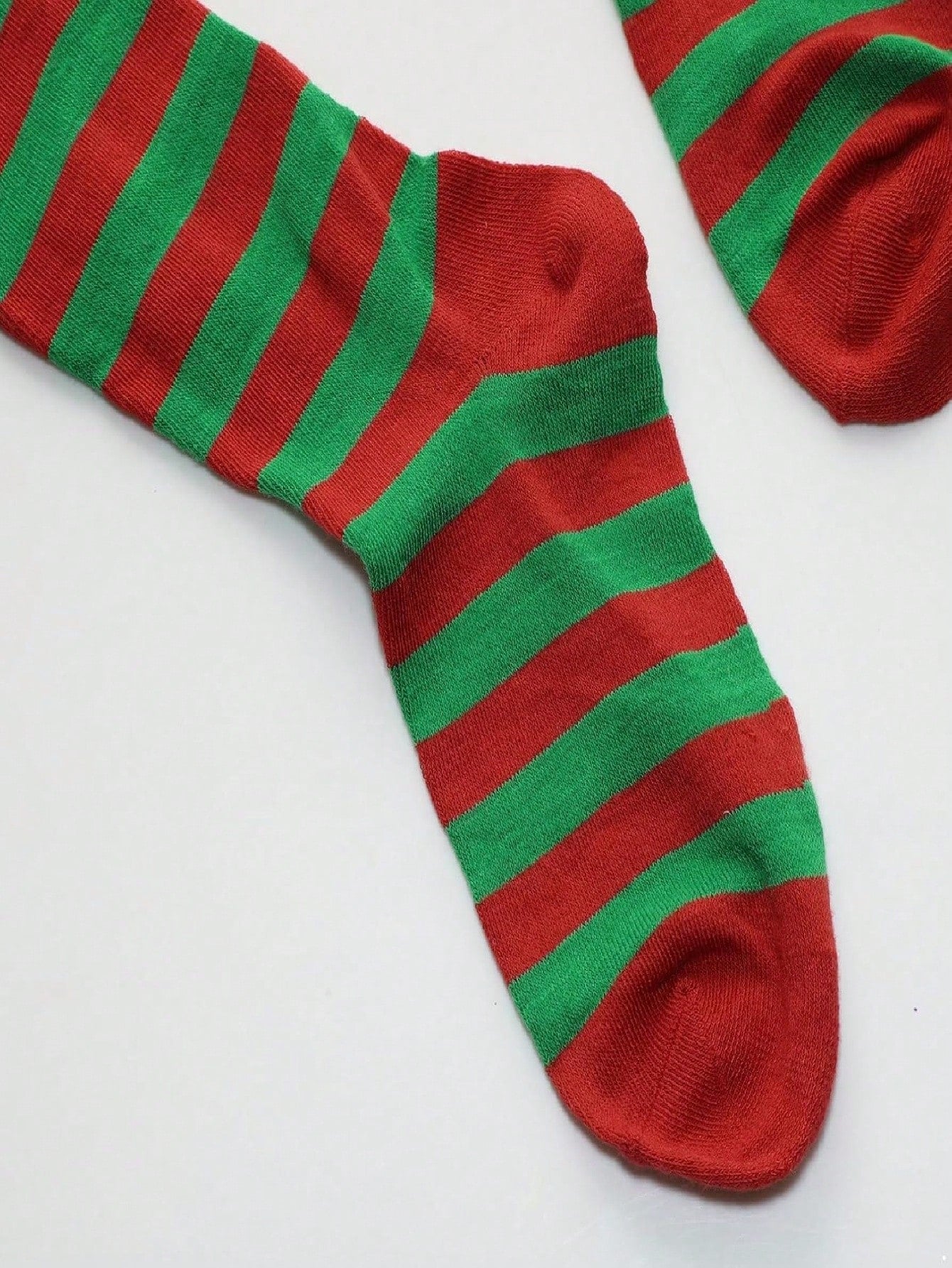 Christmas-Themed Knee-High Socks + Striped Thigh-Highs – Perfect For Women's Cosplay Parties