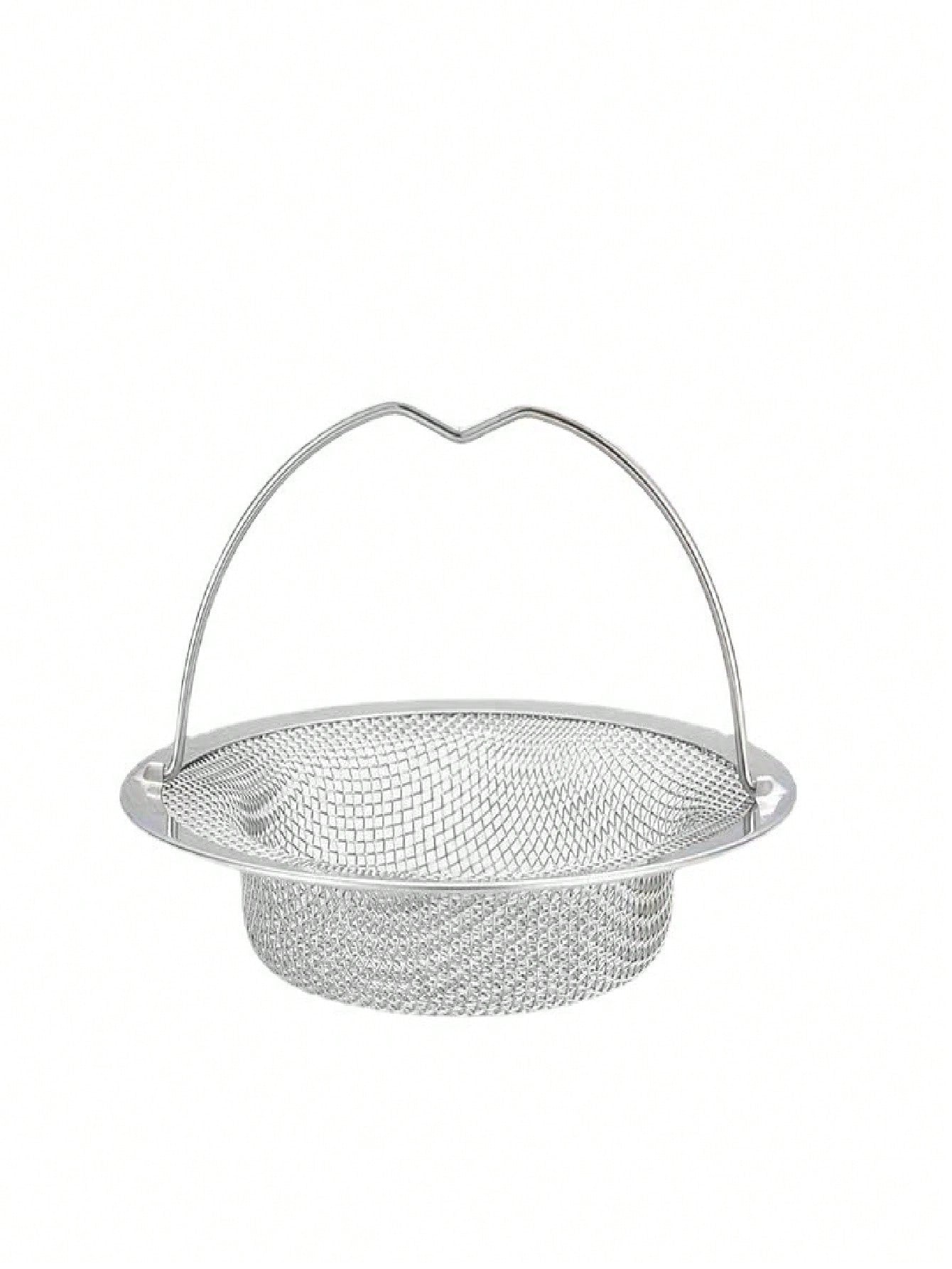 1PC Stainless Steel Kitchen Sink Filter, Sink Drainage Filter Basket, Large Size 4.3-Inch Diameter, Suitable For Most Household/Commercial Sinks, Fine Pore Encrypted Food Residue Collector, Easy To Take And Wash, Vegetable Basin Sink, Anti Clogging Artifa