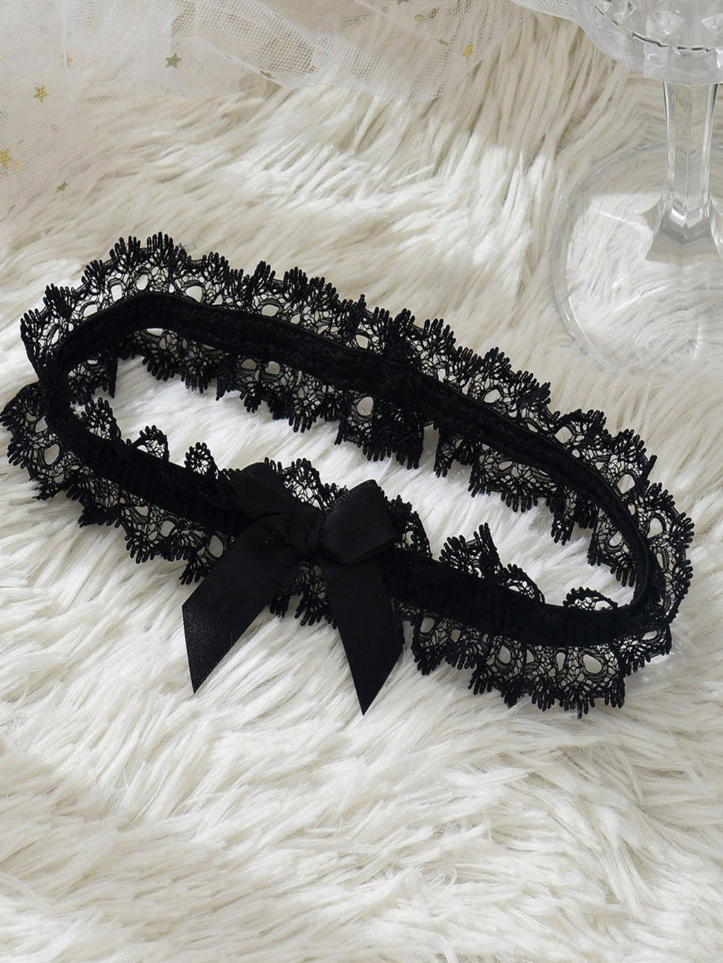 1pc Women's Elegant Lace Bowknot Chain Garter Belt - High Elastic Adjustable Thigh Straps, Suitable For Parties, Casual Outfits As Daily Accessory - Comfortable & Durable (Hand Wash) Novel Clothing Accessory
