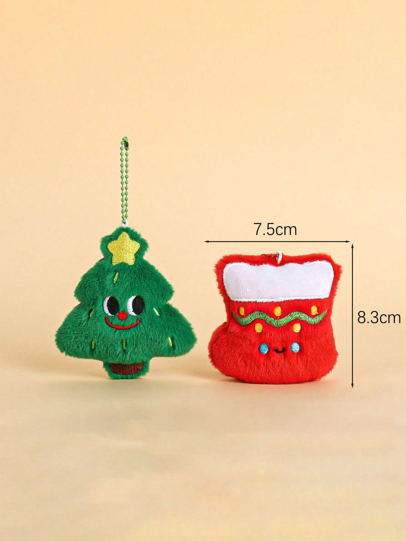 Christmas-Style Plush Mini Decorations, Key Rings, Backpack Pendants, Decor Parts - Festive Gifts