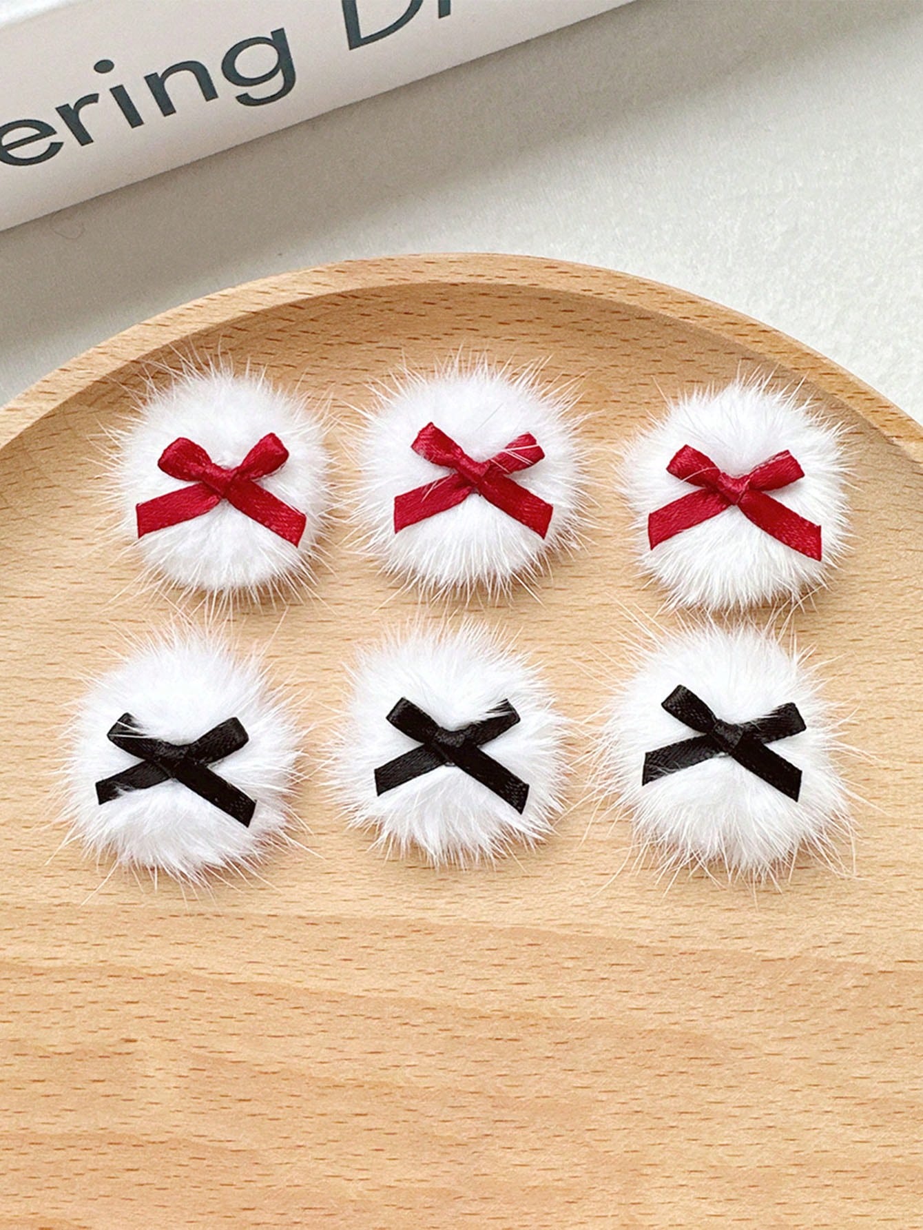 Elegant Red Bow Hair Clip - Christmas Plush Hair Decoration, Featuring Red Bow, Soft Plush Hair Clip, Ideal For Christmas, New Year, Festival Hair Accessories, Long-Lasting Hair Clip