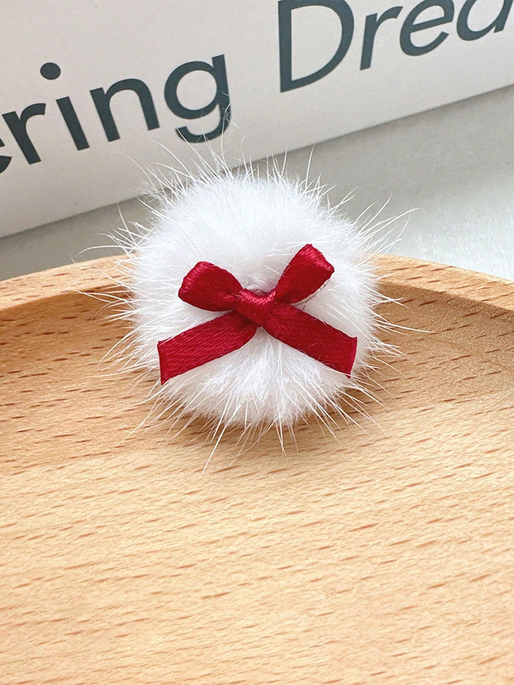 Elegant Red Bow Hair Clip - Christmas Plush Hair Decoration, Featuring Red Bow, Soft Plush Hair Clip, Ideal For Christmas, New Year, Festival Hair Accessories, Long-Lasting Hair Clip