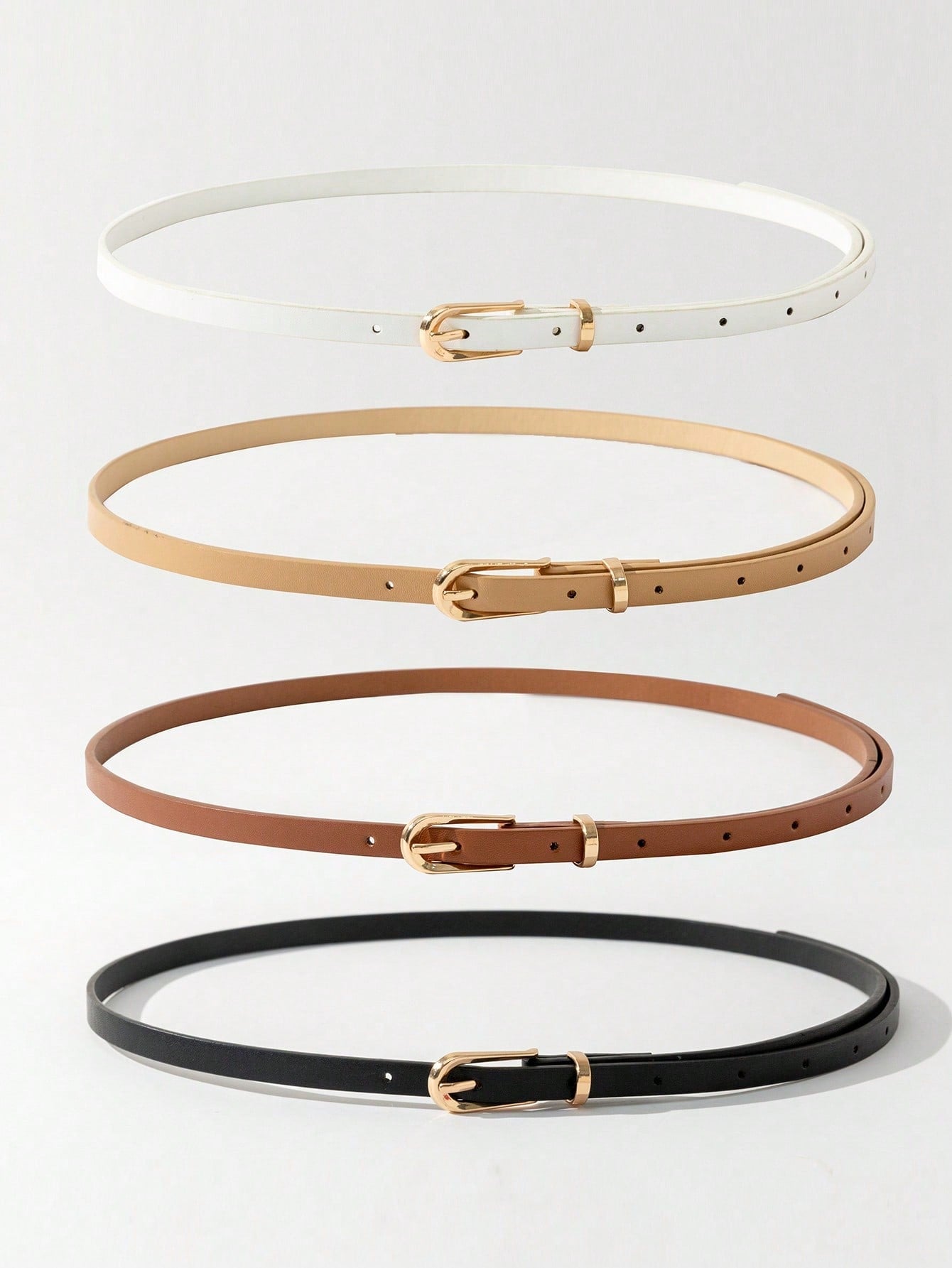 4pcs New Stylish Simple Durable Women's Belts - Highly Decorative, Suitable For Skirts & Jeans, Multifunctional For Summer & Daily School Use