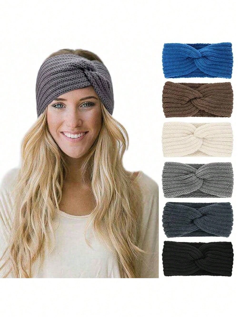 Knitted Warm And Soft Headband (Wool) For Women, Sports Wool Cross Headband, Sweet & Versatile Wide-Brimmed Headdress For Women